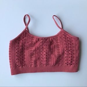 Tilly's Full Tilt Maroon Textured Bralette